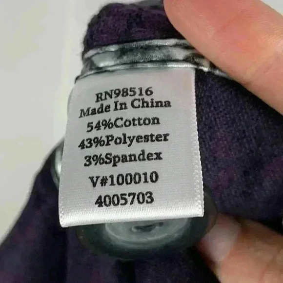 Coldwater creek Womens blazer size 12 purple one button knit shawl neck jacket - Picture 9 of 11